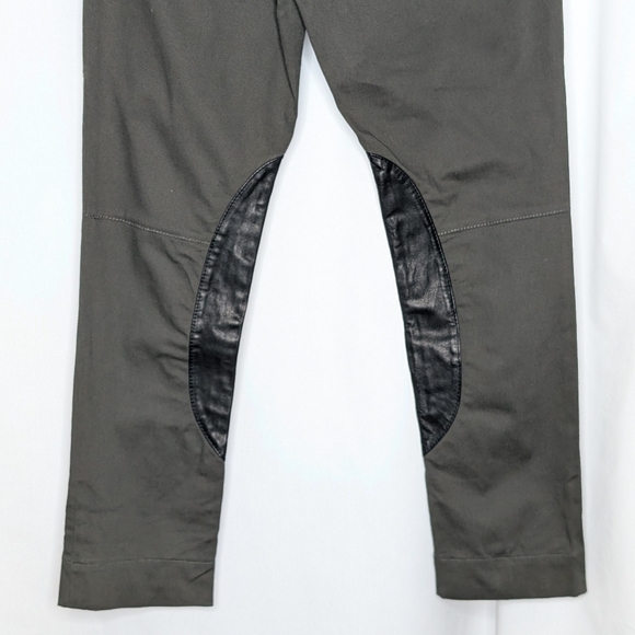 Marissa Webb Green Pants with Leather Knee Patch - Picture 6 of 9